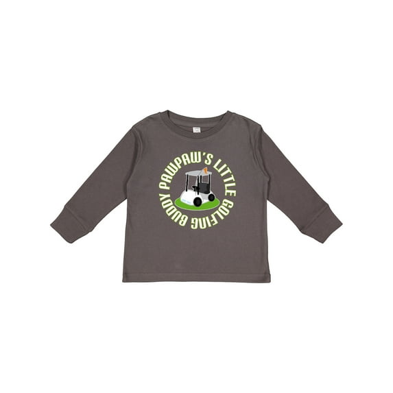 Inktastic PawPaw Little Golfing Buddy Boys Long Sleeve Toddler T-Shirt