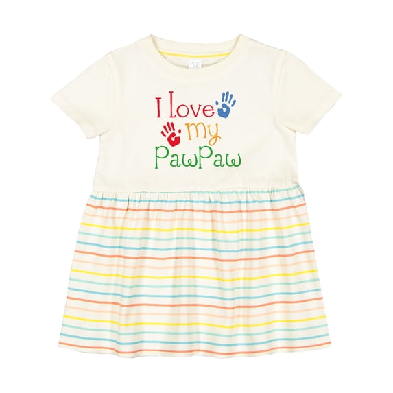 Inktastic Pawpaw Grandkids Handprints Girls Baby Dress
