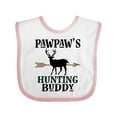 thumbnail image 1 of Inktastic Pawpaw Hunting Buddy Bow Hunter Boys or Girls Baby Bib, 1 of 4