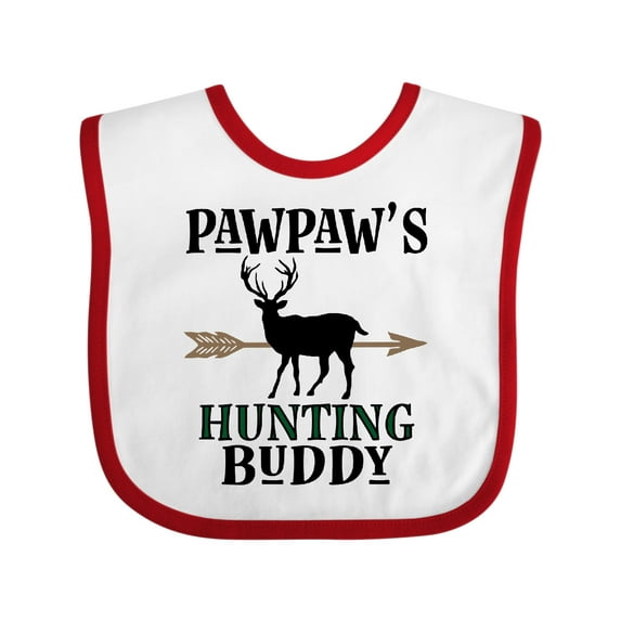 Inktastic Pawpaw Hunting Buddy Bow Hunter Boys or Girls Baby Bib