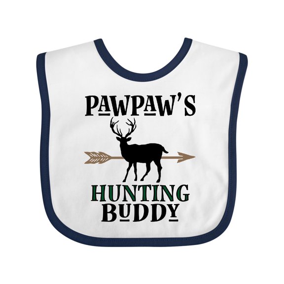 Inktastic Pawpaw Hunting Buddy Bow Hunter Boys or Girls Baby Bib