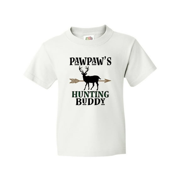 Inktastic Pawpaw Hunting Buddy Bow Hunter Youth T-Shirt