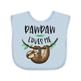 thumbnail image 1 of Inktastic Pawpaw Loves Me Cute Sloth and Baby Boys or Girls Baby Bib, 1 of 4