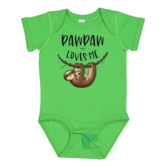 Inktastic Pawpaw Loves Me Cute Sloth and Baby Boys or Girls Baby Bodysuit
