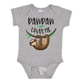thumbnail image 1 of Inktastic Pawpaw Loves Me Cute Sloth and Baby Boys or Girls Baby Bodysuit, 1 of 5