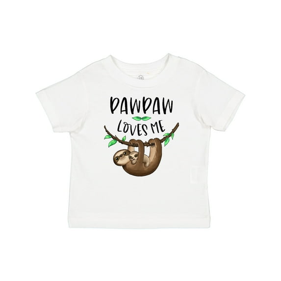Inktastic Pawpaw Loves Me Cute Sloth and Baby Boys or Girls Baby T-Shirt
