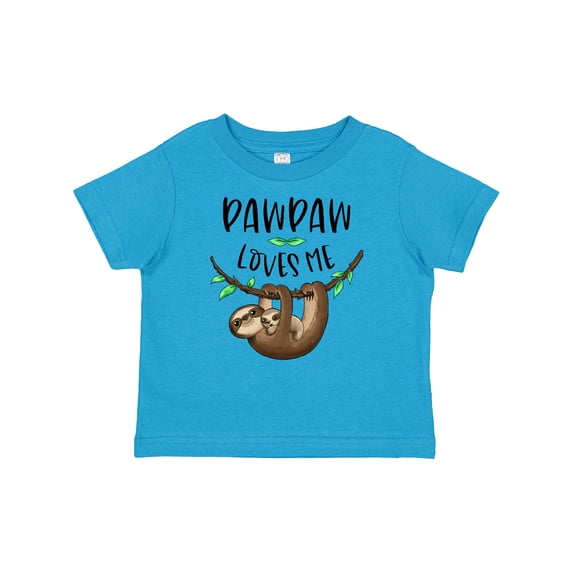 Inktastic Pawpaw Loves Me Cute Sloth and Baby Boys or Girls Baby T-Shirt