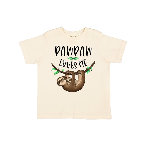 Inktastic Pawpaw Loves Me Cute Sloth and Baby Boys or Girls Toddler T-Shirt
