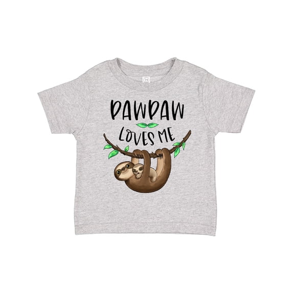 Inktastic Pawpaw Loves Me Cute Sloth and Baby Boys or Girls Toddler T-Shirt