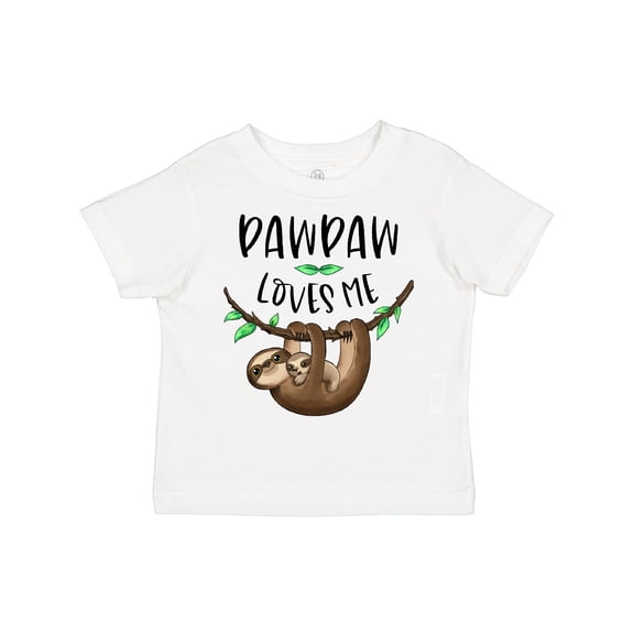 Inktastic Pawpaw Loves Me Cute Sloth and Baby Boys or Girls Toddler T-Shirt