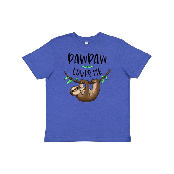 Inktastic Pawpaw Loves Me Cute Sloth and Baby Youth T-Shirt