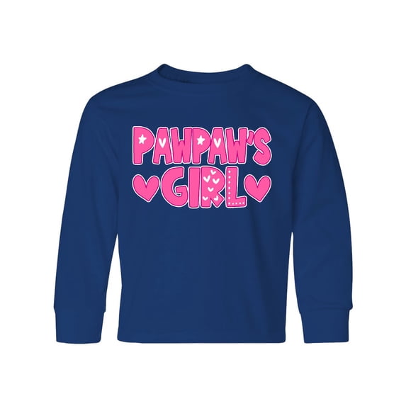 Inktastic Pawpaw's Girl Gift Long Sleeve Youth T-Shirt