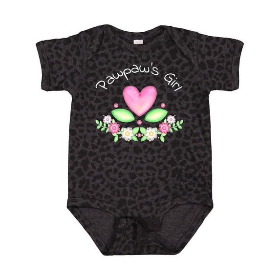 Inktastic Pawpaw's Girl- Heart Flowers Girls Baby Bodysuit