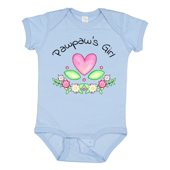 Inktastic Pawpaw's Girl Heart Flowers Girls Baby Bodysuit