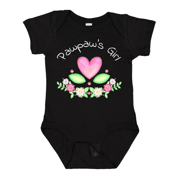 Inktastic Pawpaw's Girl- Heart Flowers Girls Baby Bodysuit