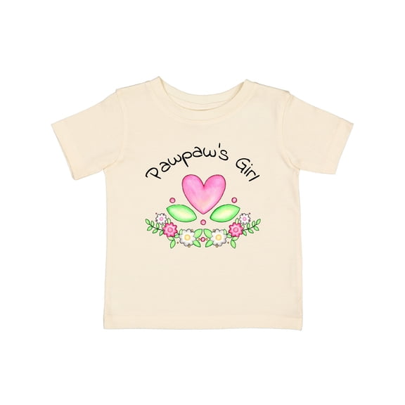 Inktastic Pawpaw's Girl Heart Flowers Girls Baby T-Shirt