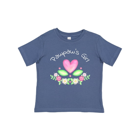 Inktastic Pawpaw's Girl- Heart Flowers Girls Baby T-Shirt