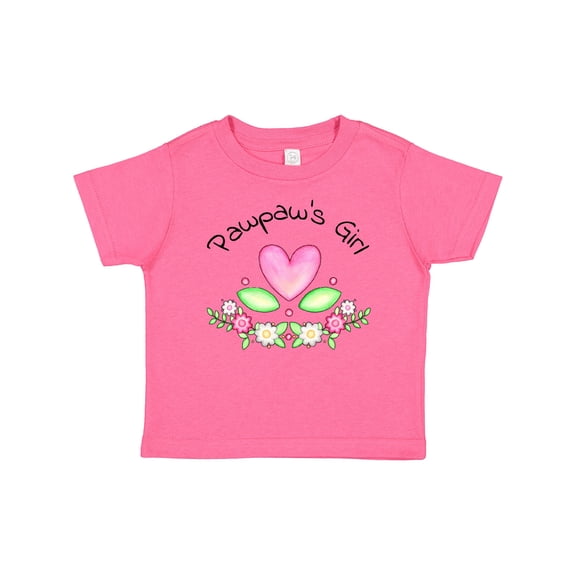 Inktastic Pawpaw's Girl Heart Flowers Girls Baby T-Shirt