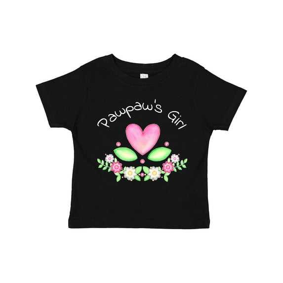 Inktastic Pawpaw's Girl Heart Flowers Girls Toddler T-Shirt
