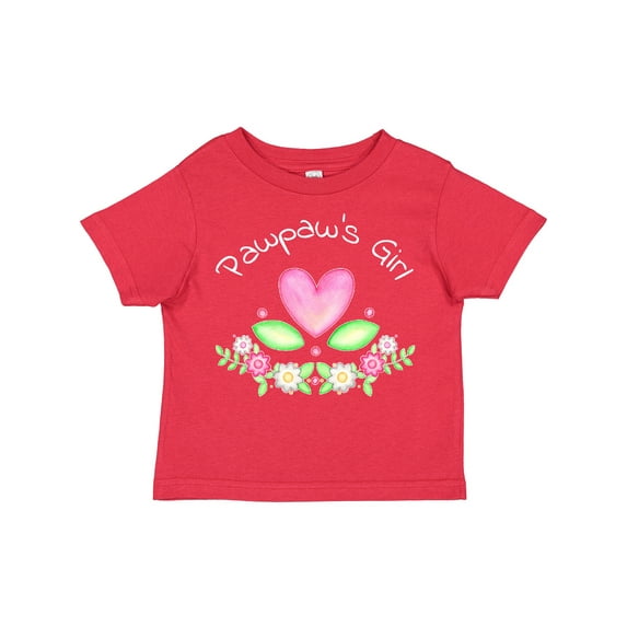 Inktastic Pawpaw's Girl Heart Flowers Girls Toddler T-Shirt