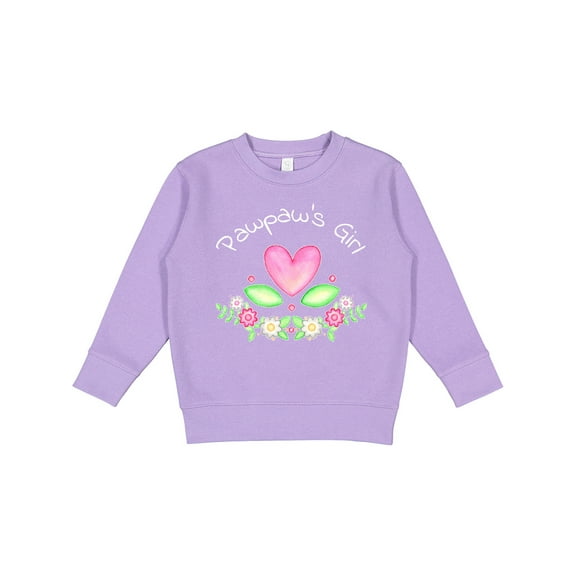 Inktastic Pawpaw's Girl Heart Flowers Toddler Sweatshirt