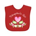thumbnail image 1 of Inktastic Pawpaw's Girl- heart flowers Girls Baby Bib, 1 of 4