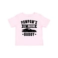 thumbnail image 1 of Inktastic Pawpaw's Lil' Racing Buddy with Car Silhouette Boys or Girls Baby T-Shirt, 1 of 5