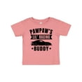 thumbnail image 1 of Inktastic Pawpaw's Lil' Racing Buddy with Car Silhouette Boys or Girls Baby T-Shirt, 1 of 5