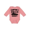 thumbnail image 1 of Inktastic Pawpaw's Lil' Racing Buddy with Car Silhouette Boys or Girls Long Sleeve Baby Bodysuit, 1 of 5