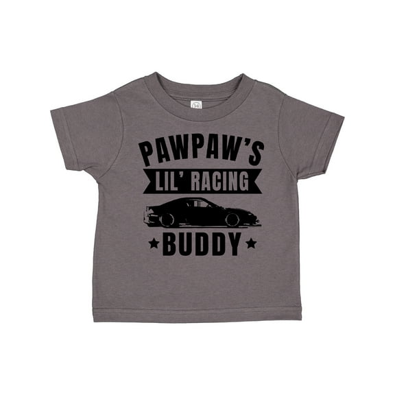 Inktastic Pawpaw's Lil' Racing Buddy with Car Silhouette Boys or Girls Toddler T-Shirt