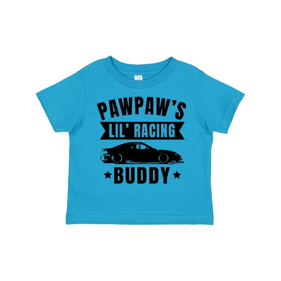Inktastic Pawpaw's Lil' Racing Buddy with Car Silhouette Boys or Girls Toddler T-Shirt