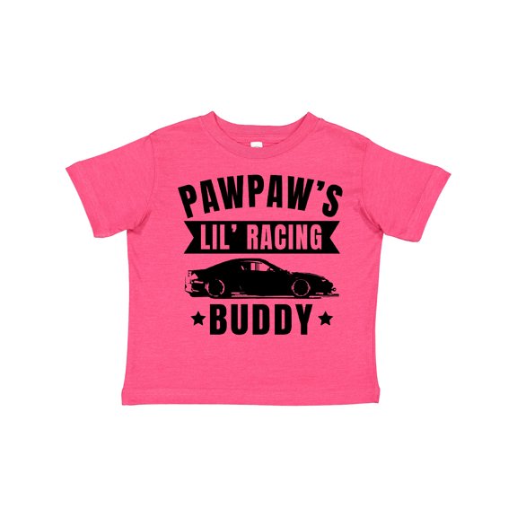 Inktastic Pawpaw's Lil' Racing Buddy with Car Silhouette Boys or Girls Toddler T-Shirt