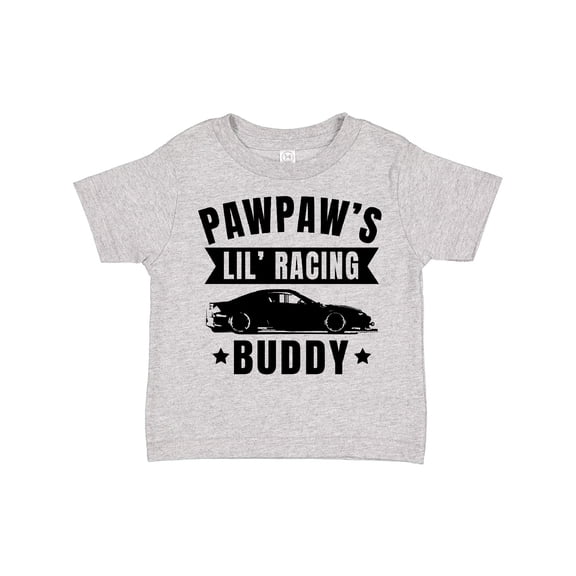 Inktastic Pawpaw's Lil' Racing Buddy with Car Silhouette Boys or Girls Toddler T-Shirt
