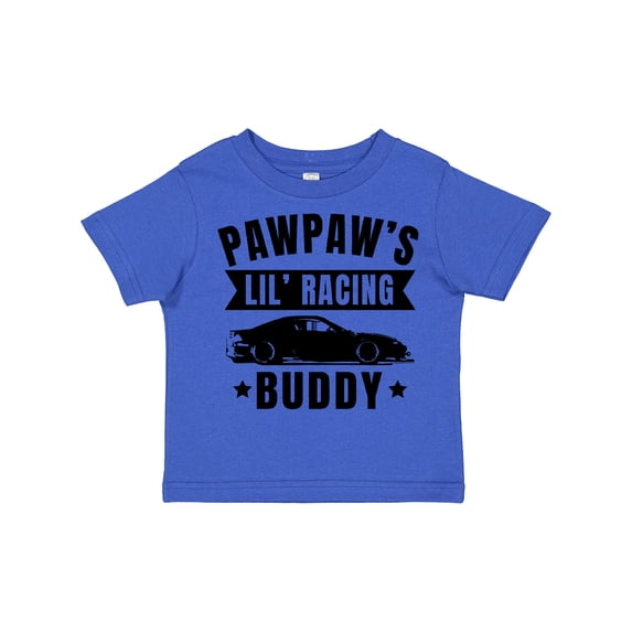 Inktastic Pawpaw's Lil' Racing Buddy with Car Silhouette Boys or Girls Toddler T-Shirt