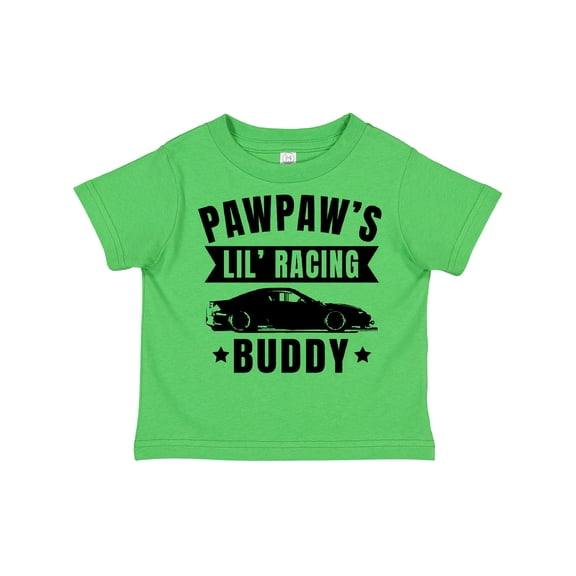 Inktastic Pawpaw's Lil' Racing Buddy with Car Silhouette Boys or Girls Toddler T-Shirt