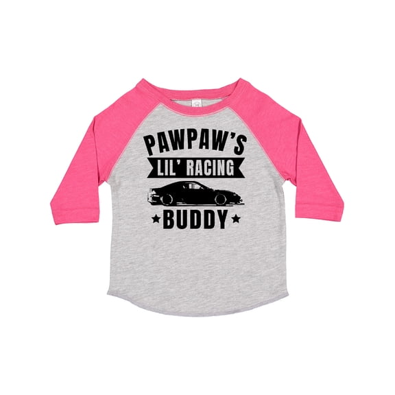 Inktastic Pawpaw's Lil' Racing Buddy with Car Silhouette Boys or Girls Toddler T-Shirt