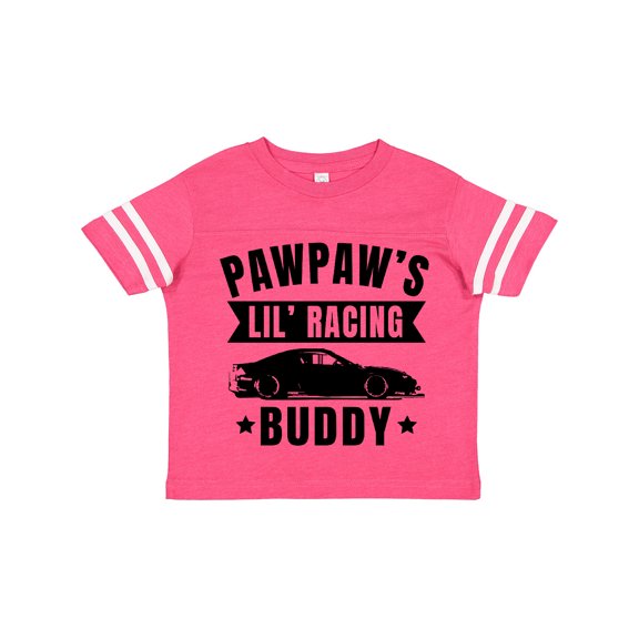 Inktastic Pawpaw's Lil' Racing Buddy with Car Silhouette Boys or Girls Toddler T-Shirt