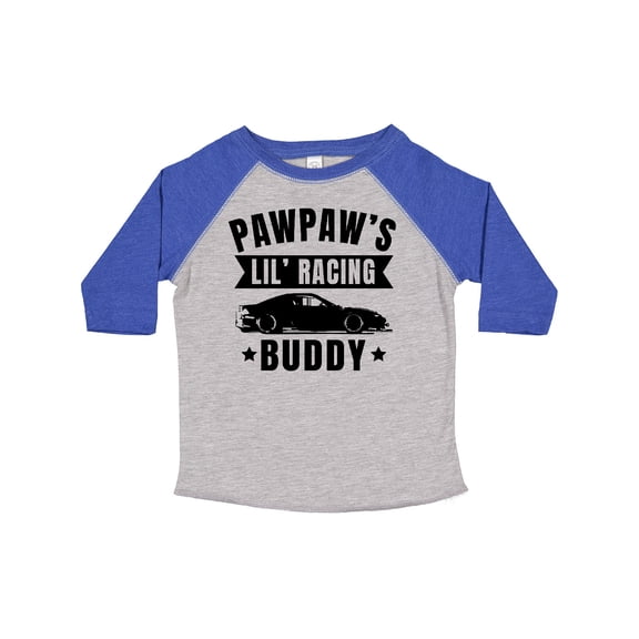 Inktastic Pawpaw's Lil' Racing Buddy with Car Silhouette Boys or Girls Toddler T-Shirt