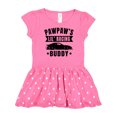 thumbnail image 1 of Inktastic Pawpaw's Lil' Racing Buddy with Car Silhouette Gift Baby Girl Dress, 1 of 4