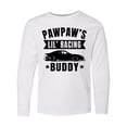 thumbnail image 1 of Inktastic Pawpaw's Lil' Racing Buddy with Car Silhouette Long Sleeve Youth T-Shirt, 1 of 5