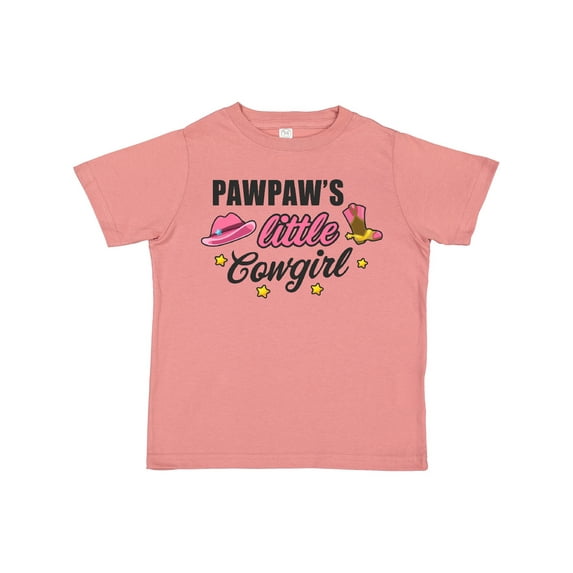 Inktastic Pawpaw's Little Cowgirl with Cowgirl Hat and Boots Girls Toddler T-Shirt