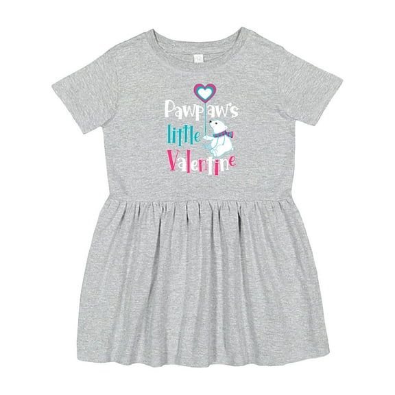 Inktastic Pawpaw's Little Valentine with Cute Polar Bear Girls Toddler Dress