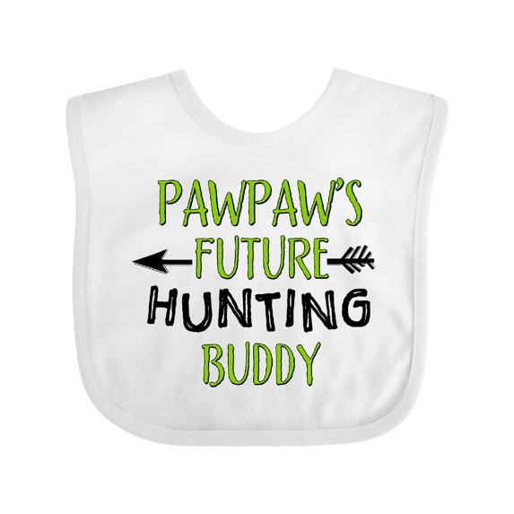 Inktastic Pawpaws Future Hunting Buddy Boys or Girls Baby Bib