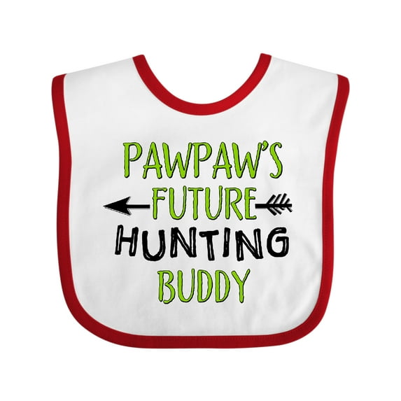 Inktastic Pawpaws Future Hunting Buddy Boys or Girls Baby Bib