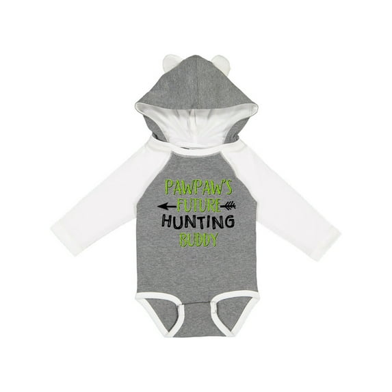 Inktastic Pawpaws Future Hunting Buddy Boys or Girls Long Sleeve Baby Bodysuit