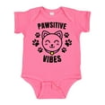 thumbnail image 1 of Inktastic Pawsitive Vibes with Pawprints and Cat Face Cat Pun Boys or Girls Baby Bodysuit, 1 of 5