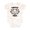 thumbnail image 1 of Inktastic Pawsitive Vibes with Pawprints and Cat Face Cat Pun Boys or Girls Baby Bodysuit, 1 of 5