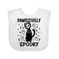 thumbnail image 1 of Inktastic Pawsitively Spooky Skeleton Cat with Ghosts and Crosses Boys or Girls Baby Bib, 1 of 4