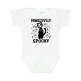 thumbnail image 1 of Inktastic Pawsitively Spooky Skeleton Cat with Ghosts and Crosses Boys or Girls Baby Bodysuit, 1 of 5