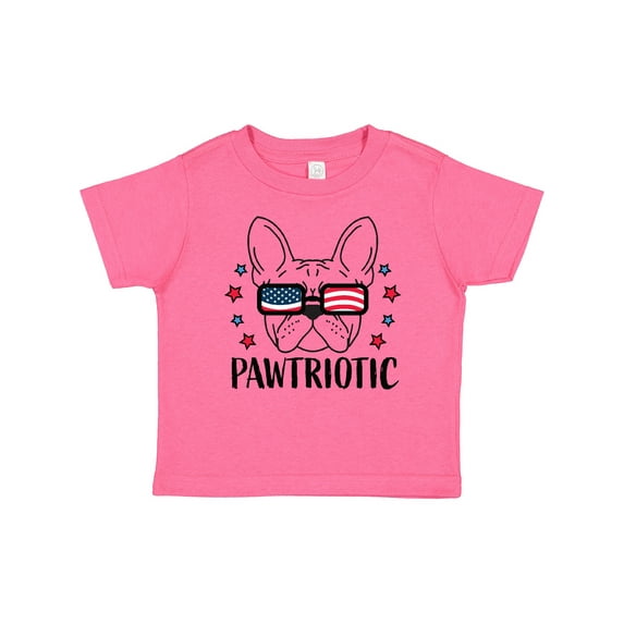 Inktastic Pawtriotic with French Bulldog in American Flag Sunglasses Boys or Girls Baby T-Shirt